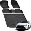 imageLASFIT Floor Mats amp Cargo Mat for Toyota Corolla Hatchback 20192026 TPE All Weather Protection Rubber Car Liners Custom Fit for Corolla Hatchback Accessories 1st amp 2nd Row amp Trunk Mats BlackBlack
