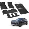imageLASFIT Floor MatsampTrunk MatampBackrest Mat for Rivian R1S 2024 2023 2022 TPE All Weather Floor Mats Custom Fit Floor LinerampCargo Mat for R1S 20222024 Full Set Car Mats and Cargo Liner520222024Rivian R1SFloorCargoBackrest Mat
