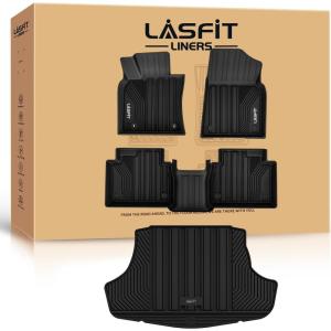 imageLASFIT Floor Mats amp Cargo Liner for Toyota Sienna 7 Seat 20132020 All Weather TPE Custom Fit Floor Liners amp Trunk Mat for Sienna 7 Seat 1st 2nd and 3rd Row and Trunk Full Set Mats Accessories20182024Camry Gas FWDFull Set Mats