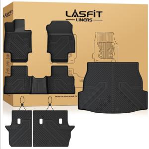 imageLASFIT Floor Mats amp Cargo Liner for Toyota Sienna 7 Seat 20132020 All Weather TPE Custom Fit Floor Liners amp Trunk Mat for Sienna 7 Seat 1st 2nd and 3rd Row and Trunk Full Set Mats Accessories20192025RAV4Full Set Mats