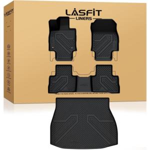 imageLASFIT Floor Mats amp Cargo Mat for Toyota Corolla Hatchback 20192026 TPE All Weather Protection Rubber Car Liners Custom Fit for Corolla Hatchback Accessories 1st amp 2nd Row amp Trunk Mats Black3Venza20212025floortrunk mats