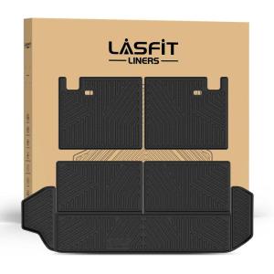 imageLASFIT Floor Mats amp Cargo Mat for Toyota Corolla Hatchback 20192026 TPE All Weather Protection Rubber Car Liners Custom Fit for Corolla Hatchback Accessories 1st amp 2nd Row amp Trunk Mats Black202520264Runner 7SeatsBackrestCargo Mat