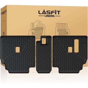 imageLASFIT Floor Mats amp Cargo Mat for Toyota Corolla Hatchback 20192026 TPE All Weather Protection Rubber Car Liners Custom Fit for Corolla Hatchback Accessories 1st amp 2nd Row amp Trunk Mats Black201320244Runner 7SeatsRear Seat Back Protector