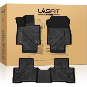 imageLASFIT Floor Mats amp Cargo Mat for Toyota Corolla Hatchback 20192026 TPE All Weather Protection Rubber Car Liners Custom Fit for Corolla Hatchback Accessories 1st amp 2nd Row amp Trunk Mats Black2Rav4 Hybrid20192025Floor Mats