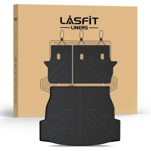 imageLASFIT Floor Mats amp Cargo Mat for Toyota Corolla Hatchback 20192026 TPE All Weather Protection Rubber Car Liners Custom Fit for Corolla Hatchback Accessories 1st amp 2nd Row amp Trunk Mats BlackBlack