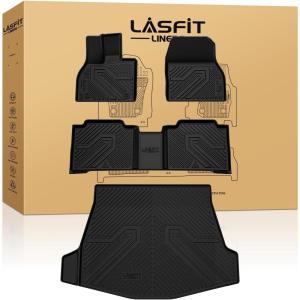 imageLASFIT Floor Mats amp Cargo Mat for Toyota Corolla Hatchback 20192026 TPE All Weather Protection Rubber Car Liners Custom Fit for Corolla Hatchback Accessories 1st amp 2nd Row amp Trunk Mats Black20232025For BZ4XFloor  Trunk Mats