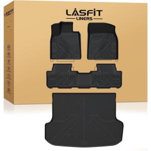 imageLASFIT Floor MatsampTrunk MatampBackrest Mat for Rivian R1S 2024 2023 2022 TPE All Weather Floor Mats Custom Fit Floor LinerampCargo Mat for R1S 20222024 Full Set Car Mats and Cargo Liner920162022Lexus RX1st  2nd Row  Cargo Mats