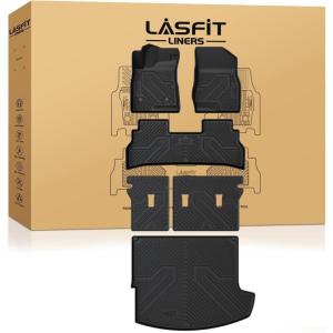 imageLASFIT Floor MatsampTrunk MatampBackrest Mat for Rivian R1S 2024 2023 2022 TPE All Weather Floor Mats Custom Fit Floor LinerampCargo Mat for R1S 20222024 Full Set Car Mats and Cargo Liner120242026For Buick EnvistaFloorTrunkBackrest