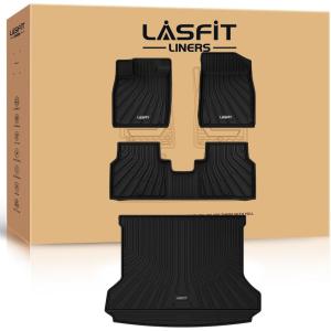 imageLASFIT Floor MatsampTrunk MatampBackrest Mat for Rivian R1S 2024 2023 2022 TPE All Weather Floor Mats Custom Fit Floor LinerampCargo Mat for R1S 20222024 Full Set Car Mats and Cargo Liner220212026For VW ID4Floor  Cargo