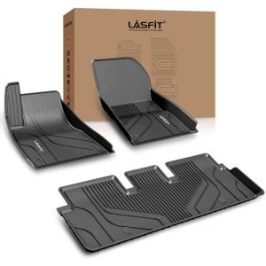 imageLASFIT Premium Extra Thick Floor Mats amp Trunk Mat for Tesla Model 3 2023 2022 Custom Fit TPE All Weather Frunk Front Rear Cargo Liners Full Set Waterproof Car Mats BlackBlack Liners for 2022 2023