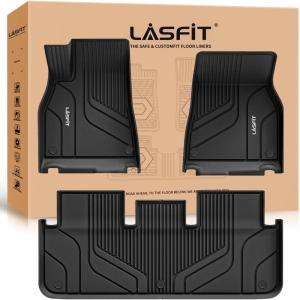 imageLASFIT Premium Extra Thick Floor Mats amp Trunk Mat for Tesla Model 3 2023 2022 Custom Fit TPE All Weather Frunk Front Rear Cargo Liners Full Set Waterproof Car Mats BlackFloor Mats for 20212026 Model S