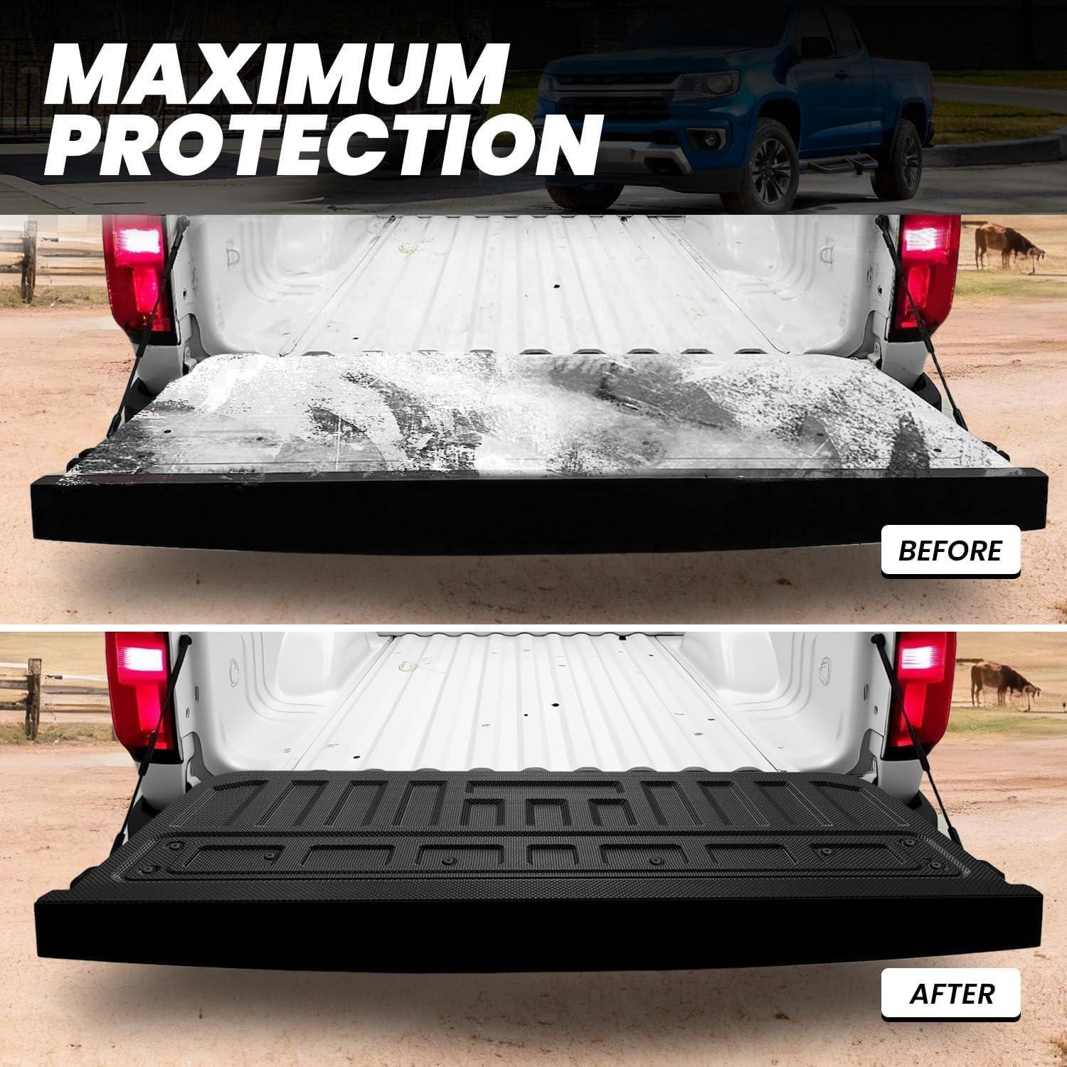 imageLASFIT Truck Tailgate Mat 20152022 for Chevrolet Chevy Colorado amp GMC Canyon All Weather TPE Tailgate Protector Liner for Chevy ColoradoGMC Canyon Tailgate Accessories Not Fit Dropin Liners2 ColoradoCanyon20152022Tailgate Mat