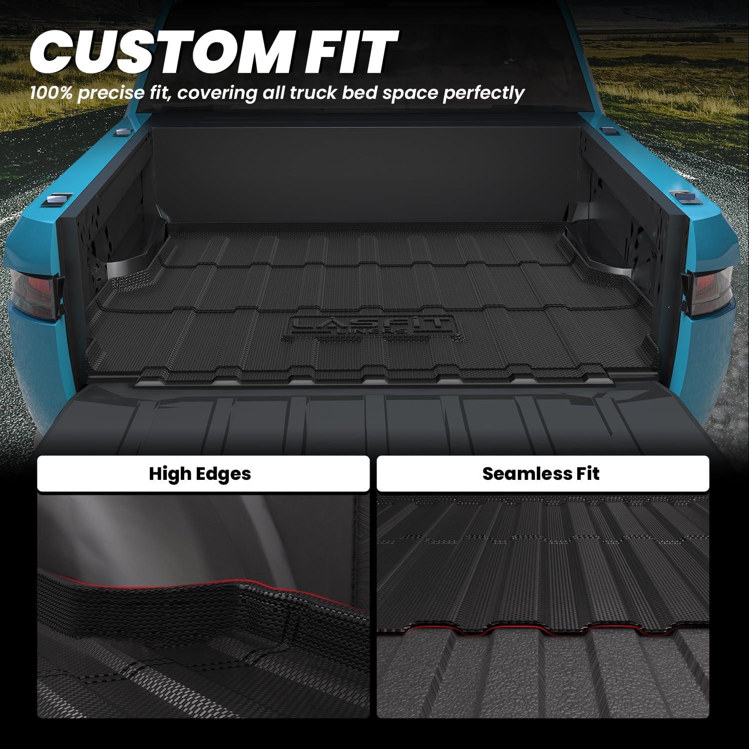 imageLASFIT Truck Tailgate Mat 20152022 for Chevrolet Chevy Colorado amp GMC Canyon All Weather TPE Tailgate Protector Liner for Chevy ColoradoGMC Canyon Tailgate Accessories Not Fit Dropin Liners20222026  For Rivian R1T  Truck Bed Mats
