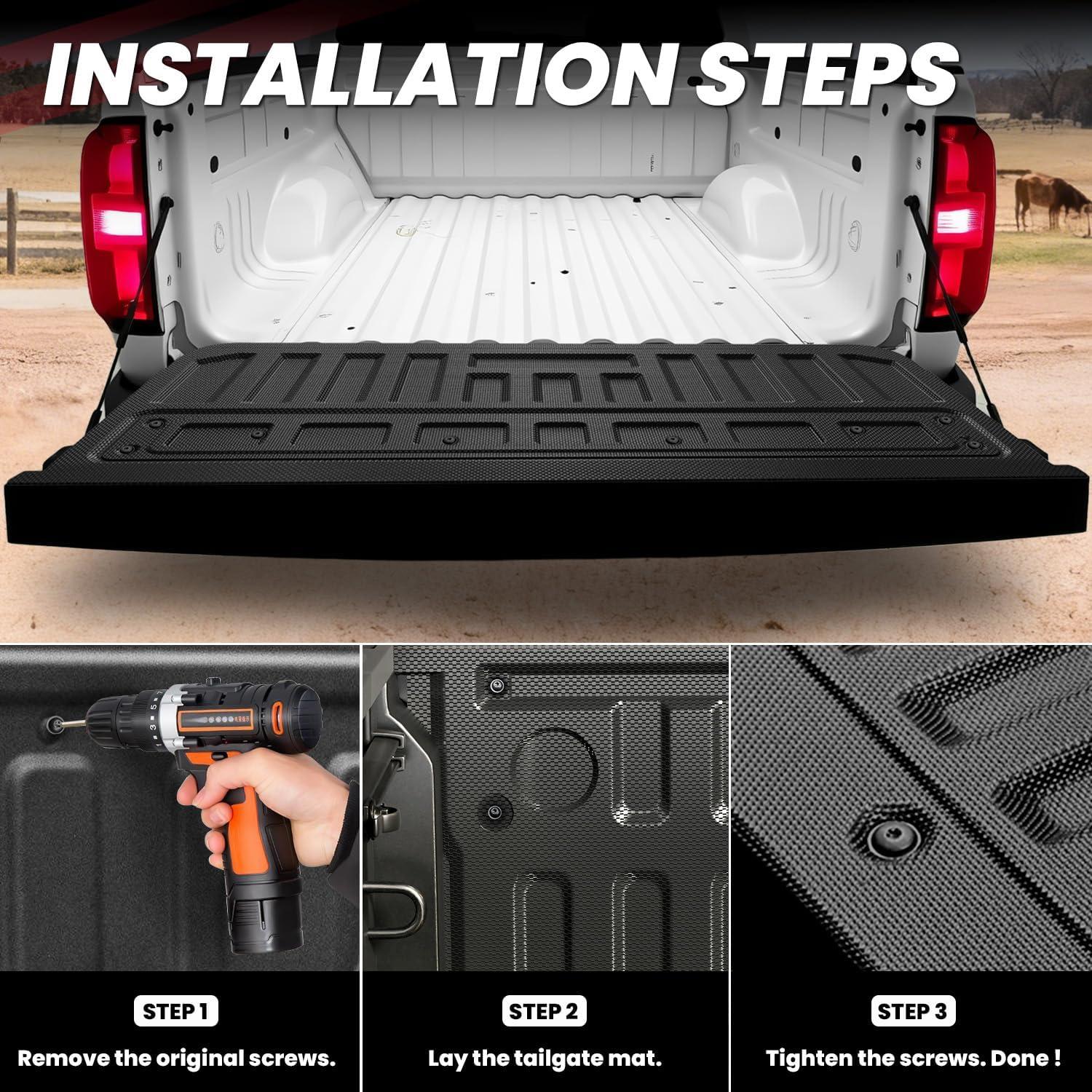 imageLASFIT Truck Tailgate Mat 20152022 for Chevrolet Chevy Colorado amp GMC Canyon All Weather TPE Tailgate Protector Liner for Chevy ColoradoGMC Canyon Tailgate Accessories Not Fit Dropin Liners2 ColoradoCanyon20152022Tailgate Mat