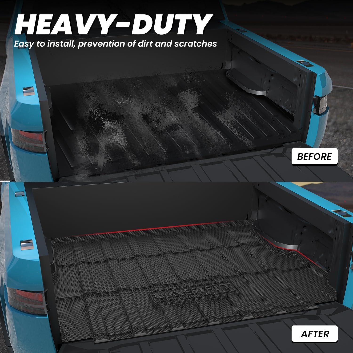 imageLASFIT Truck Tailgate Mat 20152022 for Chevrolet Chevy Colorado amp GMC Canyon All Weather TPE Tailgate Protector Liner for Chevy ColoradoGMC Canyon Tailgate Accessories Not Fit Dropin Liners20222026  For Rivian R1T  Truck Bed Mats