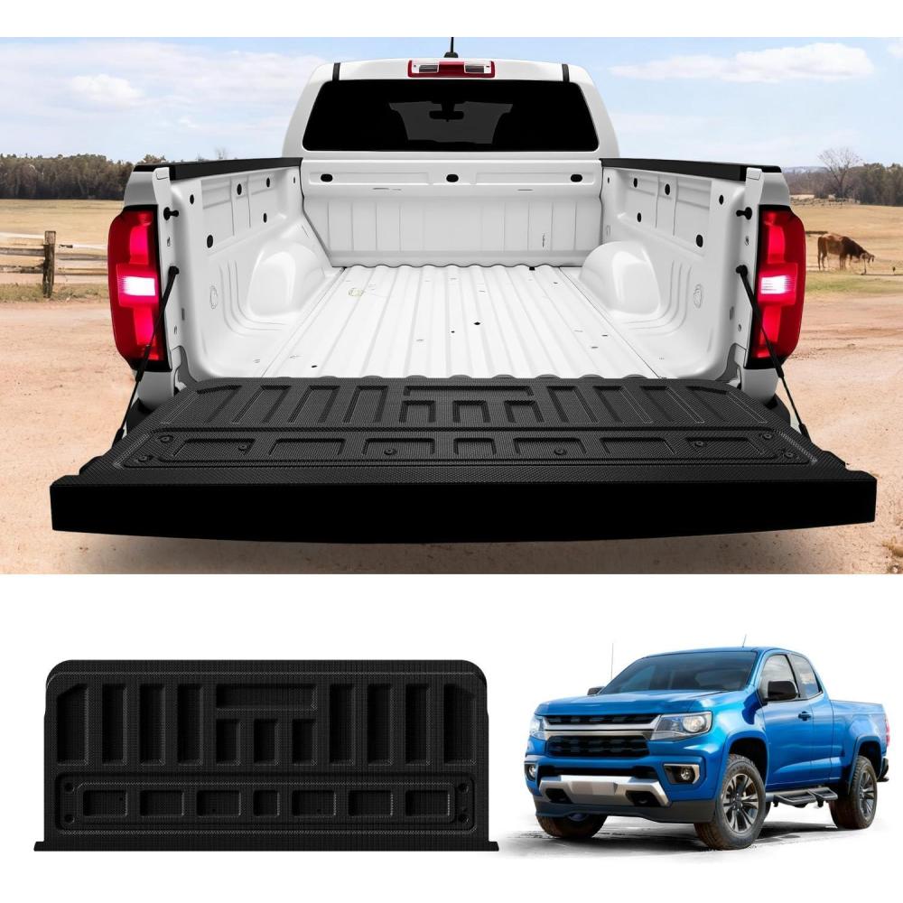 imageLASFIT Truck Tailgate Mat 20152022 for Chevrolet Chevy Colorado amp GMC Canyon All Weather TPE Tailgate Protector Liner for Chevy ColoradoGMC Canyon Tailgate Accessories Not Fit Dropin Liners2 ColoradoCanyon20152022Tailgate Mat