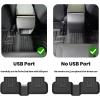 imageLASFIT Cargo Mat with Backrest Mat for Honda HRV 20232026 amp for Acura ADX 20252026 All Weather TPE Custom Fit Trunk Mat Cargo Liner with Seatback Mat Accessories Black1For Honda Civic Sedan  20222026  Full Set Rear Seats With or Without USB Ports