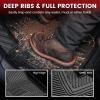 imageLASFIT Floor Mats amp Cargo Liner with Backrest Mat for GMC Acadia 20172023 Only Fit 7 Seats All Weather TPE Custom Fit Floor Mats for Cars 3 Rows Floor Liners Car Mats Full Set Black20222024  For Rivian R1S  1st  2nd  3rd Row