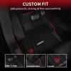 imageLASFIT Floor Mats amp Cargo Liner with Backrest Mat for GMC Acadia 20172023 Only Fit 7 Seats All Weather TPE Custom Fit Floor Mats for Cars 3 Rows Floor Liners Car Mats Full Set Black20152019  For Lincoln MKC 1st  2nd Row