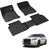 imageLASFIT Floor Mats amp Cargo Liner with Backrest Mat for GMC Acadia 20172023 Only Fit 7 Seats All Weather TPE Custom Fit Floor Mats for Cars 3 Rows Floor Liners Car Mats Full Set Black20202026  For Lincoln Corsair 1st  2nd Row Mats