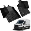 imageLASFIT Floor Mats for 2025 2026 Ford Expedition 7 Seats Standard Not Fit 8 Seats and Not Fit MaxAll Weather Protection TPE Easy Clean Floor Liners3Row4PCS Black8 Transit 2026  1st Row Vinyl Floor Only