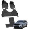 imageLASFIT Floor Mats for 2025 2026 Ford Expedition 7 Seats Standard Not Fit 8 Seats and Not Fit MaxAll Weather Protection TPE Easy Clean Floor Liners3Row4PCS Black7 Expedition Standard 7Seat 2526  3 Rows