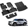 imageLASFIT Floor MatsampCargo Backrest Mat for Ford Edge 20152024Costom Fit All Weather Protection TPE Easy Clean Floor Liners Keep Your Car Trunk Clean and Tidy1pcs3 Explorer 6Seat 2021  Combo Set