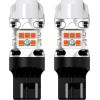 imageLASFIT PWY24W LED Bulbs Turn Signal Light PW24W Built in Resistor Canbus Error Free Extremely Bright Blinker AmberYellow Replacement Upgraded Pack of 2Amber