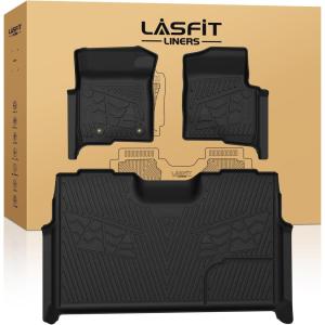 imageLASFIT Cargo Mat for Ford Mustang 20152023 with or Without Subwoofer Trunk Liner Custom Fit All Weather Protector TPE OnePiece Design Easy Installation Trunk Mat 1pc Black1 F150 SuperCrew 1114  2Rows with FlowThrough Console