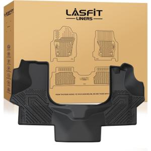 imageLASFIT Floor Mats 20192026 for Chevy SilveradoGMC Sierra 1500 20202026 2500HD 3500HD Only Double CabBench Seat Only Fit with Rear UnderSeat Storage But Not Fit 2nd Row Plastic StorageFit for Chevrolet ExpressGMC Savana 20152026