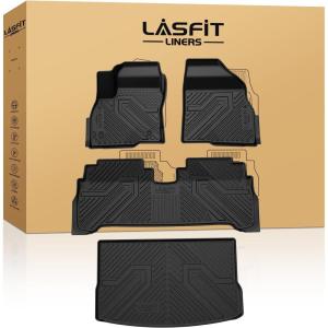 imageLASFIT Floor Mats 20192026 for Chevy SilveradoGMC Sierra 1500 20202026 2500HD 3500HD Only Double CabBench Seat Only Fit with Rear UnderSeat Storage But Not Fit 2nd Row Plastic StorageFloor Mats for Chevy Bolt EUV 20222023