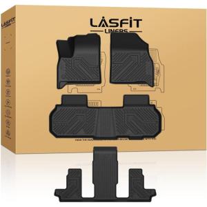 imageLASFIT Floor Mats 20192026 for Chevy SilveradoGMC Sierra 1500 20202026 2500HD 3500HD Only Double CabBench Seat Only Fit with Rear UnderSeat Storage But Not Fit 2nd Row Plastic StorageFit for AcadiaTraverseEnclave 20242026