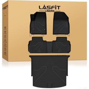 imageLASFIT Floor Mats 20192026 for Chevy SilveradoGMC Sierra 1500 20202026 2500HD 3500HD Only Double CabBench Seat Only Fit with Rear UnderSeat Storage But Not Fit 2nd Row Plastic StorageFit for Chevrolet Blazer 20192026