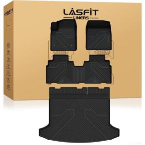 imageLASFIT Floor Mats 20192026 for Chevy SilveradoGMC Sierra 1500 20202026 2500HD 3500HD Only Double CabBench Seat Only Fit with Rear UnderSeat Storage But Not Fit 2nd Row Plastic StorageFit for Chevy Blazer EV 20242026