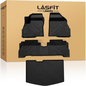 imageLASFIT Floor Mats 20192026 for Chevy SilveradoGMC Sierra 1500 20202026 2500HD 3500HD Only Double CabBench Seat Only Fit with Rear UnderSeat Storage But Not Fit 2nd Row Plastic StorageFit for Chevy Bolt EV 20172023