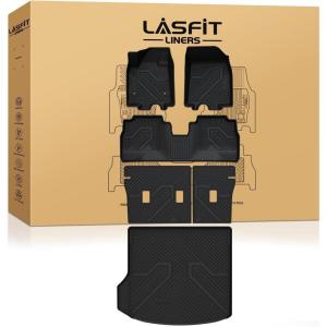 imageLASFIT Floor Mats 20192026 for Chevy SilveradoGMC Sierra 1500 20202026 2500HD 3500HD Only Double CabBench Seat Only Fit with Rear UnderSeat Storage But Not Fit 2nd Row Plastic StorageFit for Chevy Equinox EV 20242026