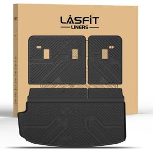 imageLASFIT Floor Mats 20192026 for Chevy SilveradoGMC Sierra 1500 20202026 2500HD 3500HD Only Double CabBench Seat Only Fit with Rear UnderSeat Storage But Not Fit 2nd Row Plastic StorageFit for Chevy Traverse 20182023