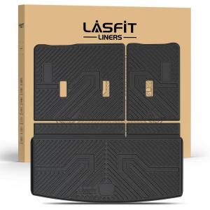 imageLASFIT Floor Mats 20192026 for Chevy SilveradoGMC Sierra 1500 20202026 2500HD 3500HD Only Double CabBench Seat Only Fit with Rear UnderSeat Storage But Not Fit 2nd Row Plastic StorageFit for TahoeYukonEscalade 20212026