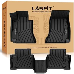imageLASFIT Floor Mats amp Cargo Liner with Backrest Mat for GMC Acadia 20172023 Only Fit 7 Seats All Weather TPE Custom Fit Floor Mats for Cars 3 Rows Floor Liners Car Mats Full Set Black20172023  For Mercedes Benz E Class  1st  2nd Row