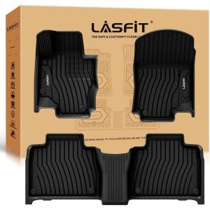 imageLASFIT Floor Mats amp Cargo Liner with Backrest Mat for GMC Acadia 20172023 Only Fit 7 Seats All Weather TPE Custom Fit Floor Mats for Cars 3 Rows Floor Liners Car Mats Full Set Black1 For Benz GLE  20202026  1st  2nd Row