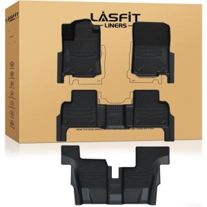 imageLASFIT Floor Mats amp Cargo Liner with Backrest Mat for GMC Acadia 20172023 Only Fit 7 Seats All Weather TPE Custom Fit Floor Mats for Cars 3 Rows Floor Liners Car Mats Full Set Black20132019  For Mercedes Benz GLS  1st  2nd Row