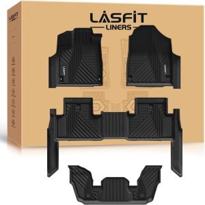 imageLASFIT Floor Mats amp Cargo Liner with Backrest Mat for GMC Acadia 20172023 Only Fit 7 Seats All Weather TPE Custom Fit Floor Mats for Cars 3 Rows Floor Liners Car Mats Full Set Black20222026  For Acura MDX  1st  2nd  3rd Row