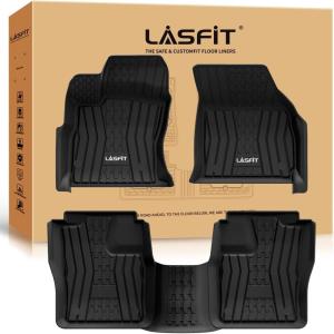 imageLASFIT Floor Mats amp Cargo Liner with Backrest Mat for GMC Acadia 20172023 Only Fit 7 Seats All Weather TPE Custom Fit Floor Mats for Cars 3 Rows Floor Liners Car Mats Full Set Black20172020  For Lincoln Continental  1st  2nd Row
