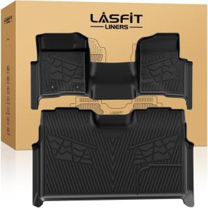 imageLASFIT Floor Mats for 2025 2026 Ford Expedition 7 Seats Standard Not Fit 8 Seats and Not Fit MaxAll Weather Protection TPE Easy Clean Floor Liners3Row4PCS Black1 F150 SuperCrew 1114  2Rows wo Center Console