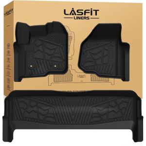 imageLASFIT Floor Mats for 2025 2026 Ford Expedition 7 Seats Standard Not Fit 8 Seats and Not Fit MaxAll Weather Protection TPE Easy Clean Floor Liners3Row4PCS Black2 SuperDuty 1216  2Rows wo Manual Shifter