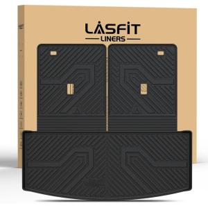 imageLASFIT Floor Mats for 2025 2026 Ford Expedition 7 Seats Standard Not Fit 8 Seats and Not Fit MaxAll Weather Protection TPE Easy Clean Floor Liners3Row4PCS Black3 Explorer 67 Seats 2026  CargoSeatback