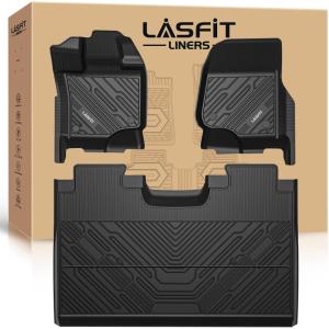 imageLASFIT Floor Mats for 2025 2026 Ford Expedition 7 Seats Standard Not Fit 8 Seats and Not Fit MaxAll Weather Protection TPE Easy Clean Floor Liners3Row4PCS Black1 F150 SuperCrew 1526  2Rows wo FF Storage