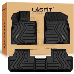 imageLASFIT Floor Mats for Toyota Grand Highlander 2026 2025 2024 Fits Without or with subwoofer Include Hybrid All Weather TPE Custom Fit Rear Trunk Mat for Grand Highlander Accessories20162022For Lexus RXFloor Mats