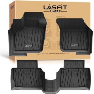 imageLASFIT Floor Mats for Toyota Grand Highlander 2026 2025 2024 Fits Without or with subwoofer Include Hybrid All Weather TPE Custom Fit Rear Trunk Mat for Grand Highlander Accessories20172020Fusion MKZFloor Mats