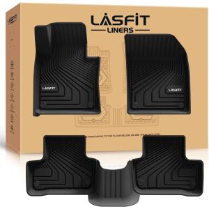 imageLASFIT Floor Mats for Toyota Grand Highlander 2026 2025 2024 Fits Without or with subwoofer Include Hybrid All Weather TPE Custom Fit Rear Trunk Mat for Grand Highlander Accessories20182026  For Volvo XC60 1st  2nd Row